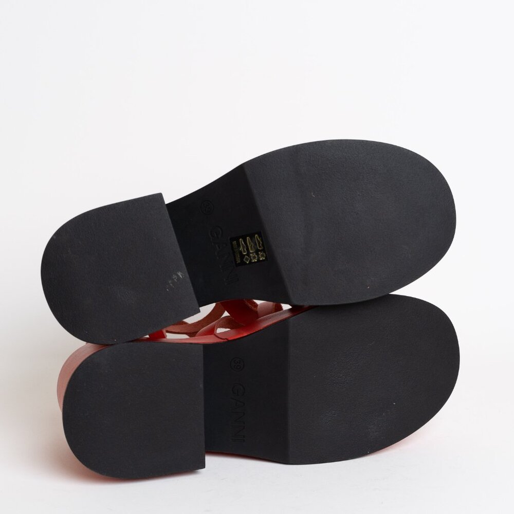 Ganni Red Platform Sandals - Picture 7 of 16